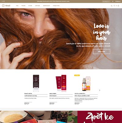 Nové stránky a e-shop <br> přírodní kosmetiky Khadi,